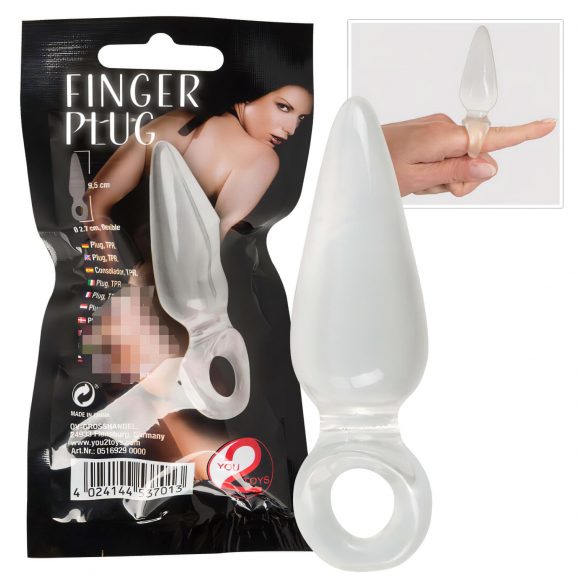 You2Toys - Plug Dedo - Enchufe Anal Transparente