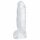 Dildo gigante de cristal claro