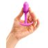 b-vibe Snug Plug 1 - tapón anal con peso (55g) - rosa