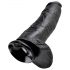 Dildo King Cock 30 cm con testículos - negro