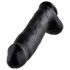 Dildo King Cock 30 cm con testículos - negro