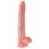 King Cock 14 gran dildo con testículos (35cm) - natural