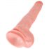 King Cock 14 gran dildo con testículos (35cm) - natural