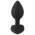 You2Toys Plug Anal con Piedra Blanca (Negro)