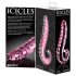 Icicles No. 24 - Dildo de cristal rosa con lengua estriada