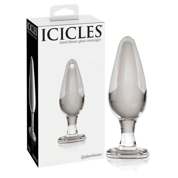 Icicles No. 26 - Cono de Cristal Transparente para Estimulación Anal