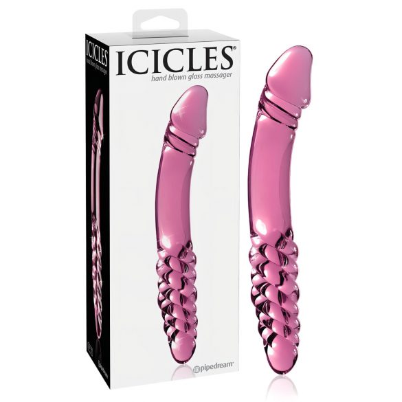 Icicles No. 57 - Doble placer de vidrio rosa