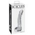 Icicles No. 61 - Dildo de vidrio con testículos (transparente)