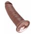 King Cock 10 - Dildo marrón con ventosa 25 cm