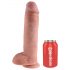 King Cock 11 - Dildo con ventosa y testículos (28cm) - natural