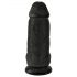 King Cock Chubby de 23 cm con ventosa y testículos - negro