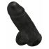 King Cock Chubby de 23 cm con ventosa y testículos - negro