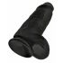 King Cock Chubby de 23 cm con ventosa y testículos - negro