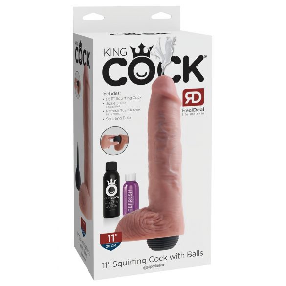 King Cock 11 - Dildo natural 28cm realista con efecto sorpresa