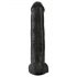 Dildo con testículos negro 38cm - Succión fuerte