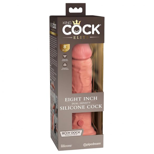 King Cock Elite 8 - Dildo realista con ventosa (20cm) - natural