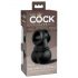 / King Cock Elite Crown Jewels - testículos colgantes, funda para el pene (negro)