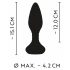 ANOS - Vibrador anal con perlas giratorias (negro)