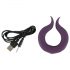 Elección de Parejas - Anillo Vibrador Recargable Doble Motor (Morado)