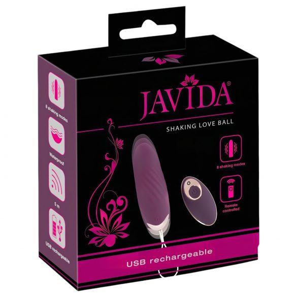 Javida Shaking Love - huevo vibrador púrpura con control remoto