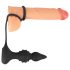 Rebel 2en1 - vibrador anal y anillo (negro)