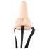 You2Toys Strap-On: Vibrador hueco recargable (natural)