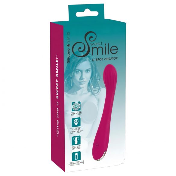 G-spot sonrisa - vibrador G-punto recargable (morado)