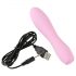 Mini rosa Cuties 3 - vibrador acanalado, recargable y resistente al agua