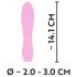 Mini rosa Cuties 3 - vibrador acanalado, recargable y resistente al agua