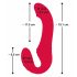 You2Toys Sin Correas - vibrador ajustable con mando (rojo)