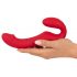 You2Toys Sin Correas - vibrador ajustable con mando (rojo)