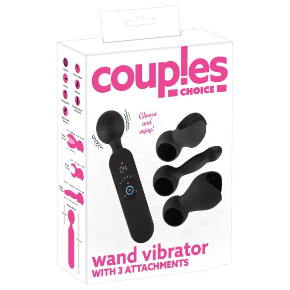 Elección para Parejas - Masajeador Vibrador con Calentamiento (Negro)