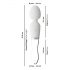 Vibrador LED Liaison Wand de silicona y vidrio (transparente)