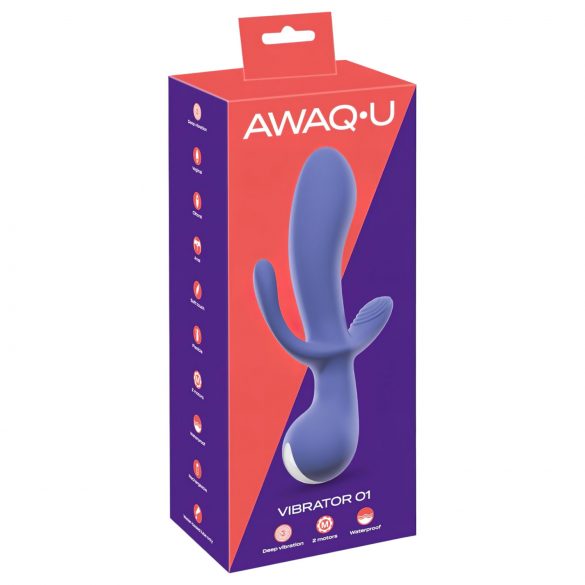 AWAQ.U 1 - vibrador recargable 3 en 1 (lila)