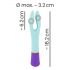 You2Toys Colorido - Vibrador recargable y resistente al agua con dos motores