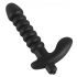 Vibrador Negro Terciopelo Acanalado - Mediano