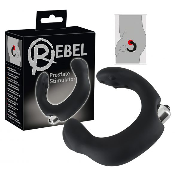 Rebel - Curvado vibrador de próstata (negro)