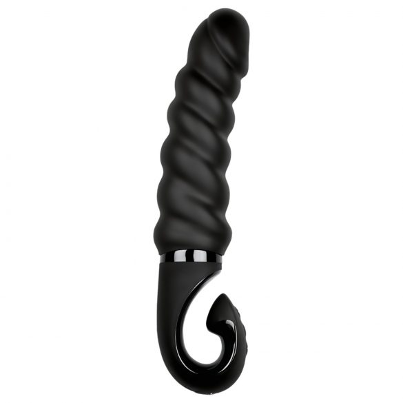 Vibrador de silicona G-jack 2, recargable y resistente al agua (negro)