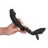 Black Velvet - Anillo Vibrador Anal con Estimulador de Pene y Testículos (Negro)