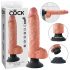 Vibrador King Cock 25cm con base - natural