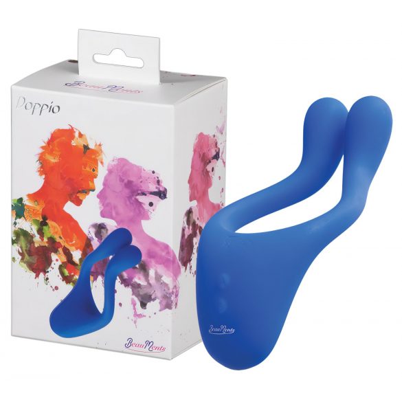 BeauMents Doppio - vibrador doble recargable con 3 motores (azul)