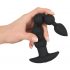 Black Velvet - vibrador anal de 5 perlas recargable (negro)