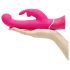 Happyrabbit Punto G - vibrador rosa con brazo estimulador, resistente al agua