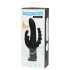 Happyrabbit Triple - Vibra con placer para clítoris y anal (negro)