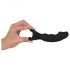 Black Velvet - vibrador anal con pene, recargable (negro)