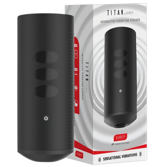 Experiencia Titan Kiiroo - masturbador interactivo con batería (negro)