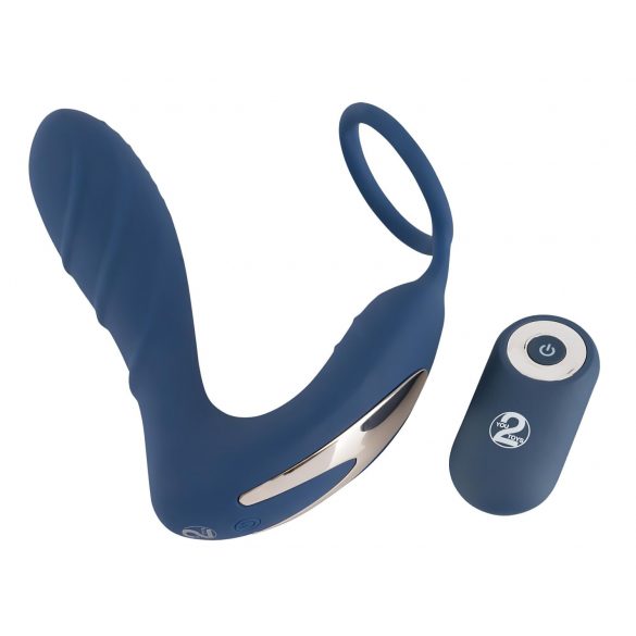 You2Toys Plug Prostático - Vibrador Anal con Anillo para Pene (Azul)