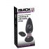 Black Velvet - Vibrador anal giratorio con perlas (negro)