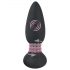 Black Velvet - Vibrador anal giratorio con perlas (negro)