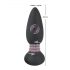 Black Velvet - Vibrador anal giratorio con perlas (negro)